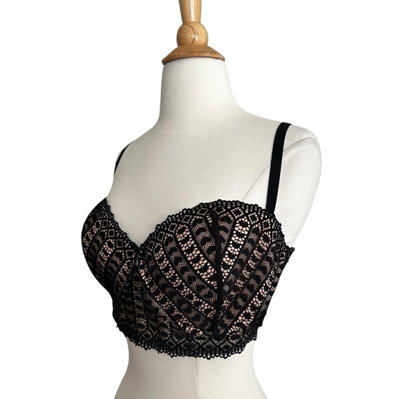 ADORE ME Nymphodora Contour Balconette Black Bra Romantic Feminine Lingerie - Picture 6 of 15